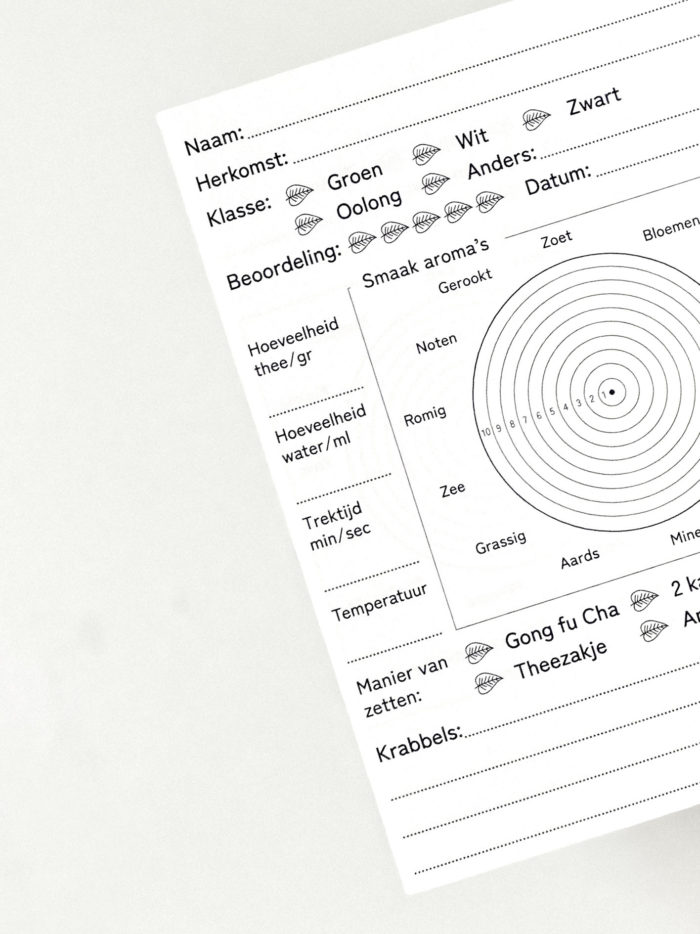 theekrabbels notitieboek thee smaakprofiel